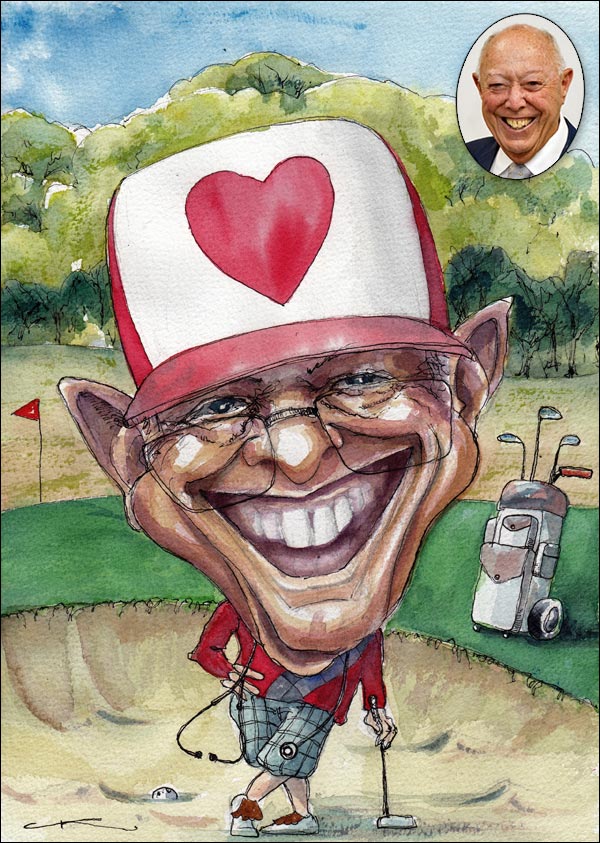 gift caricature golfer cardiac surgeon